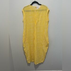 INTENTIONALLY BLANK Yellow Geometric Dress Size Large